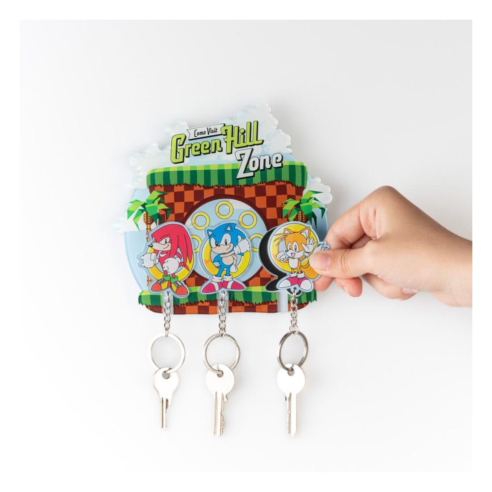 Sonic the Hedgehog Key rack incl. 3 key rings P069302
