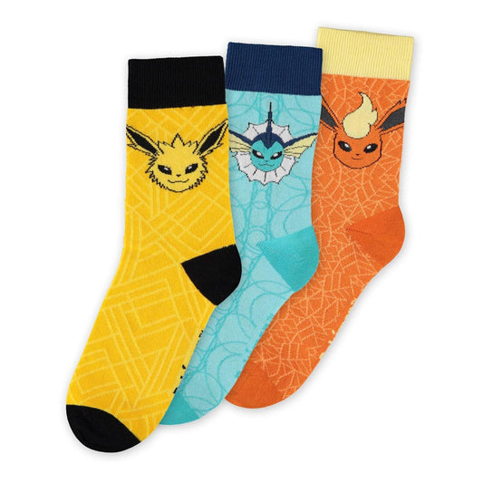Pokemon Socks 3-Pack Eevee Evolution 35-38