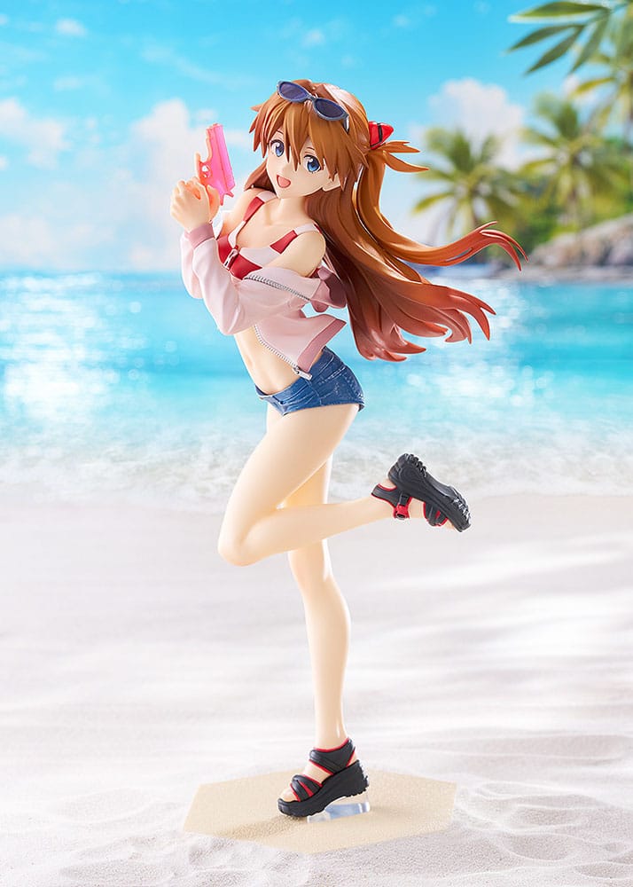 Rebuild of Evangelion Pop Up Parade L PVC Statue Beach Queens: Asuka Shikinami Langley 22 cm P042724