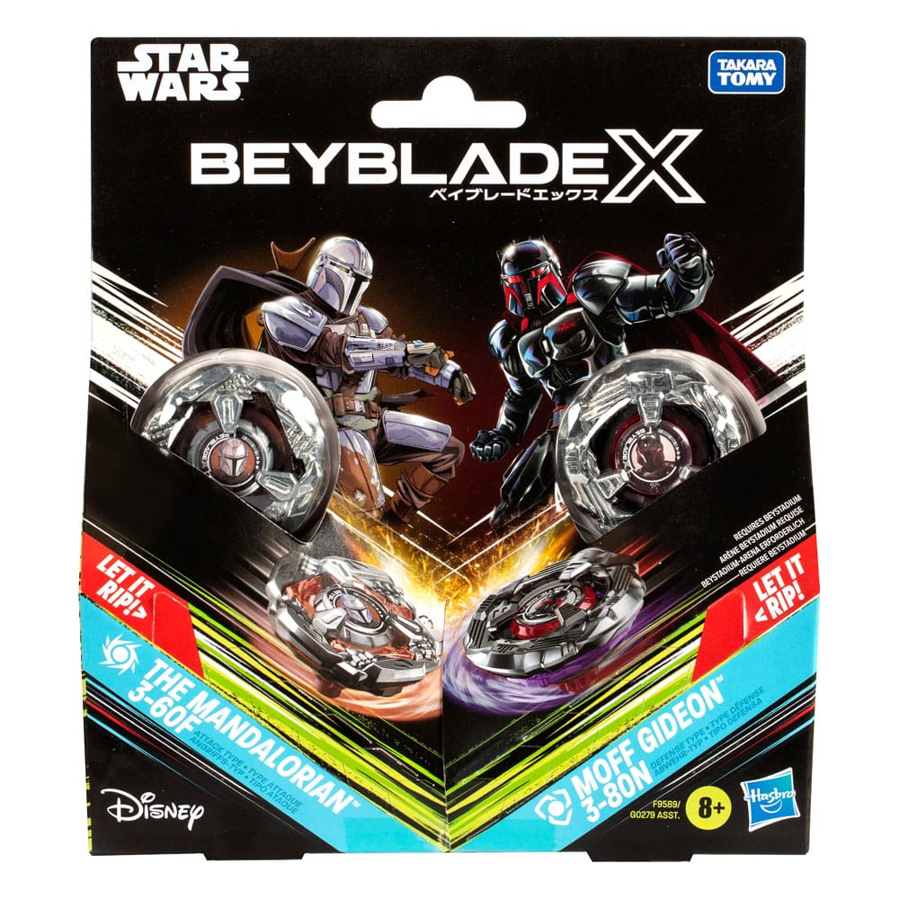Beyblade X and Star Wars Collab The Mandalorian 3-60F vs. Moff Gideon 3-80N P069224