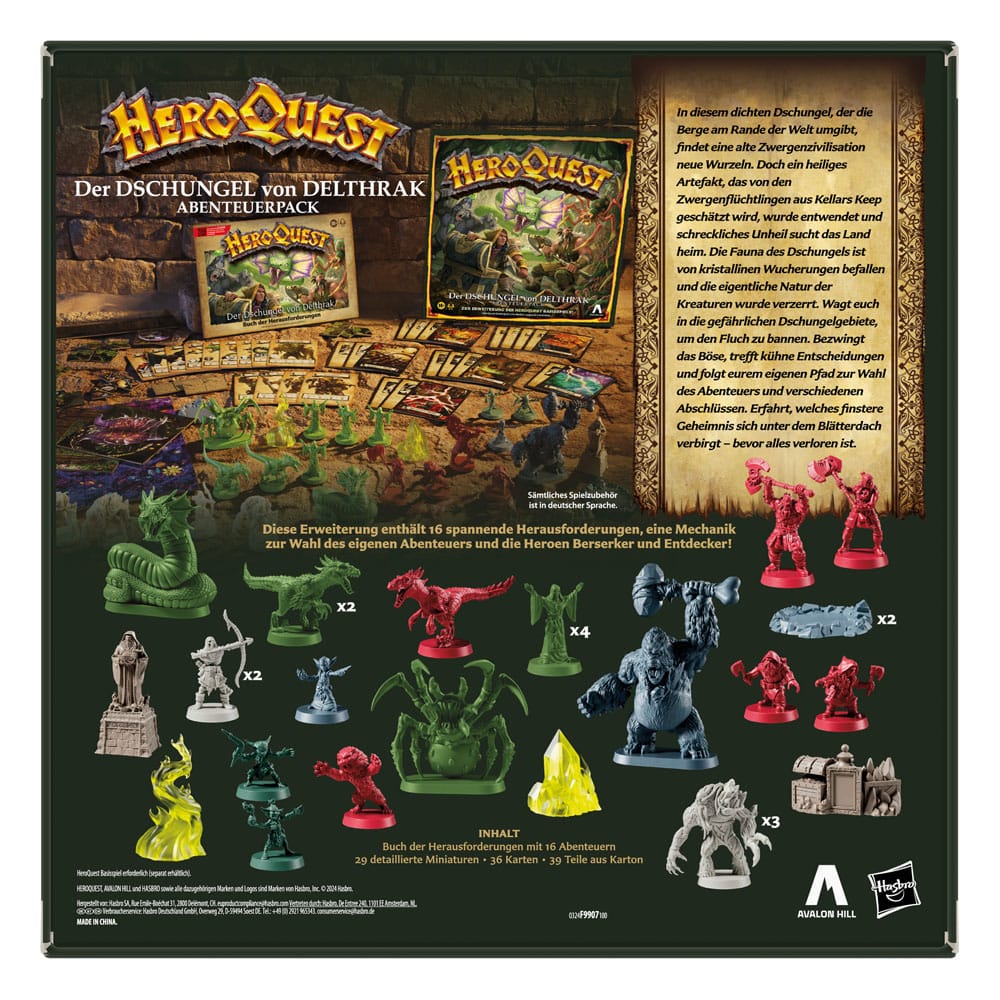HeroQuest Board Game Expansion Der Dschungel von Delthrak Quest Pack *German Version* P074225