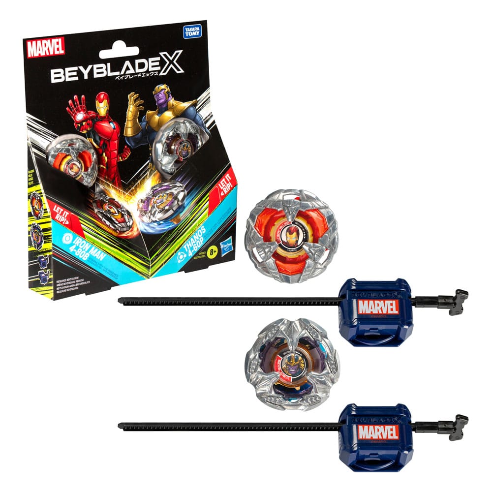 Beyblade X Marvel Collab Iron Man 4-80B vs. Thanos 4-60P P069225