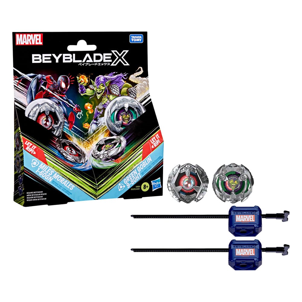 Beyblade X and Marvel Collab Miles Morales 1-60GN vs. Green Goblin 9-80HT P069232