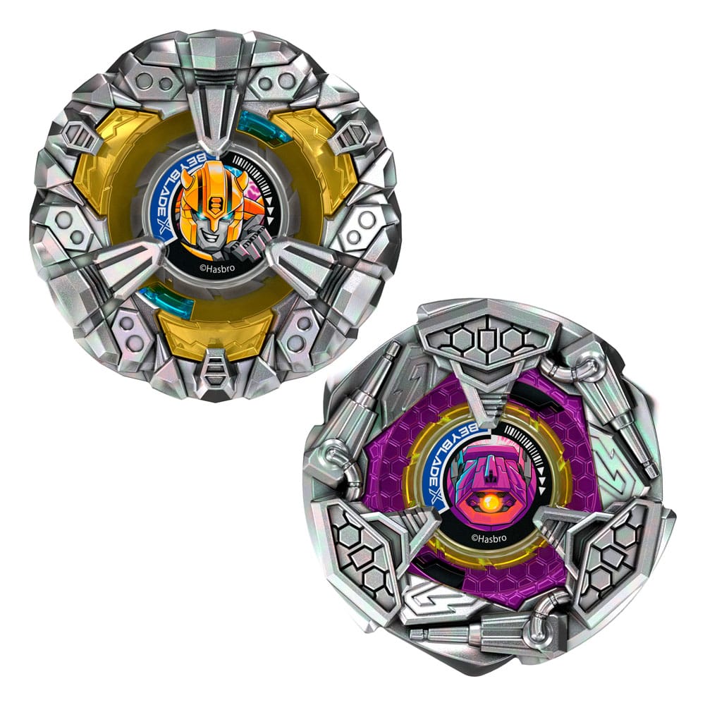 Beyblade X and Transformers Collab Bumblebee 3-60GP vs. Shockwave 5-80O P069233