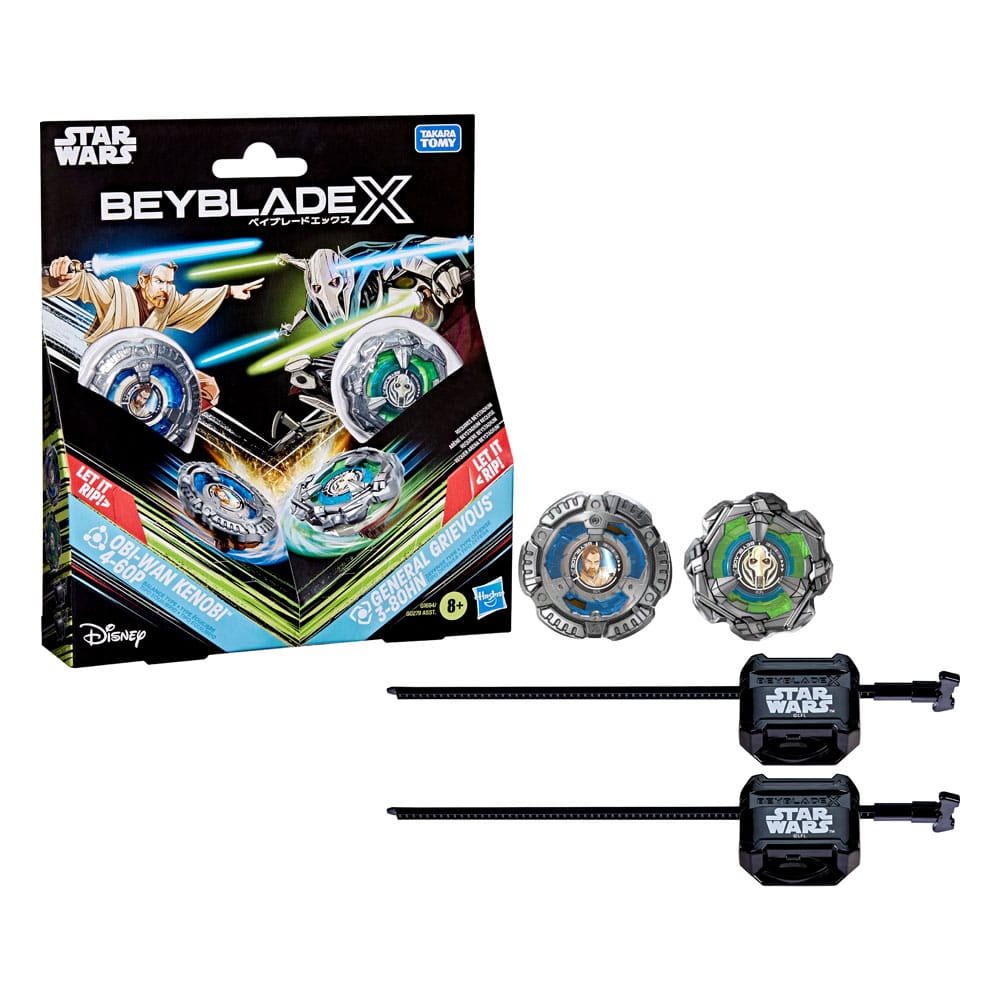 Beyblade X and Star Wars Collab Obi-Wan Kenobi 4-60P vs. General Grievous 3-80HN P069234