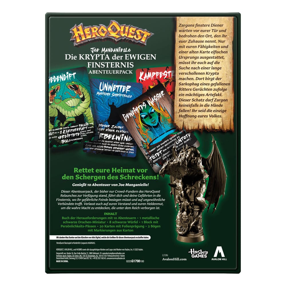 HeroQuest Board Game Expansion Die Krypta der ewigen Finsternis Quest Pack *German Version*