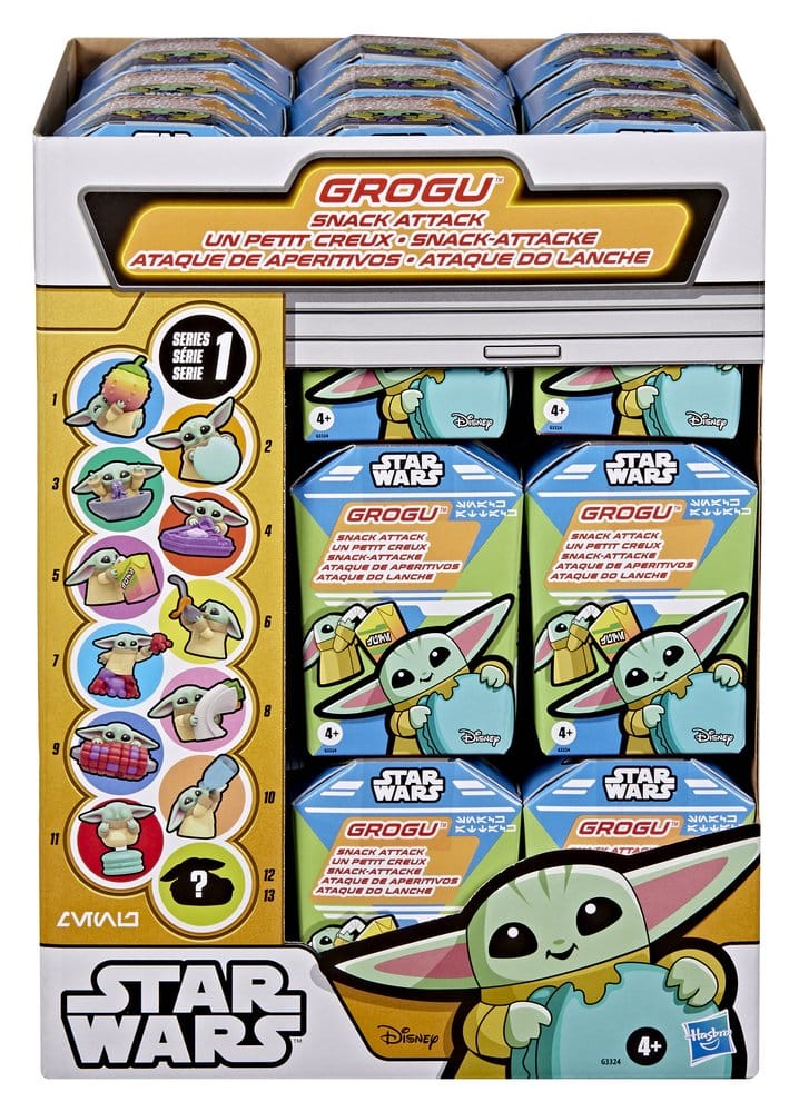 Star Wars Mini Figures 4 cm Grogu Snack Attack Series 1 Blind Box Display (24) P074554