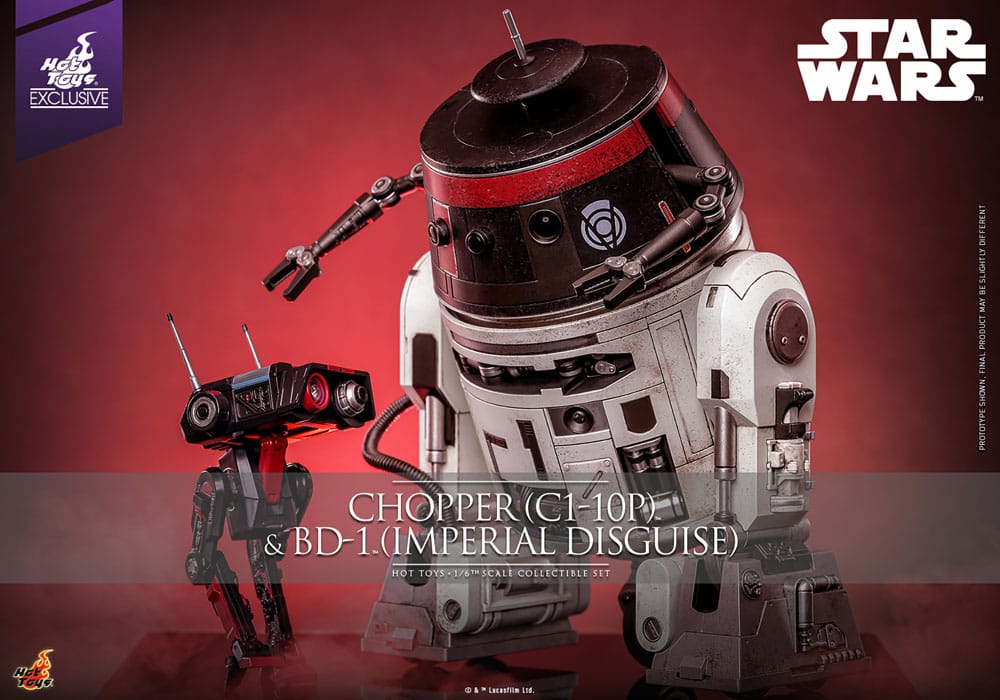 Star Wars Action Figure Set 1/6 Chopper (C1-10P&trade;) & BD-1&trade; (Imperial Disguise) 18 cm & 8 cm