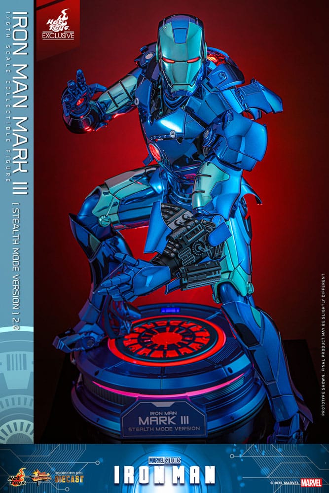 Iron Man Movie Masterpiece Diecast Action Figure 1/6 Iron Man Mark III (Stealth Mode Ver.) 2.0 Hot Toys Exclusive 33 cm P044501