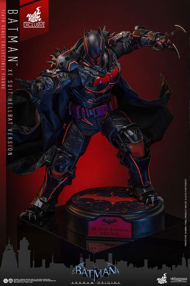Batman Arkham Origins Videogame Masterpiece Action Figure 1/6 XE Suit Hellbat Version Hot Toys Exclusive 33 cm P069128
