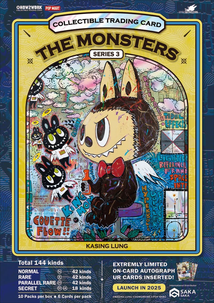 How2work Labubu Collectible Chrome Trading Cards The Monsters Series 3 (10) P069129