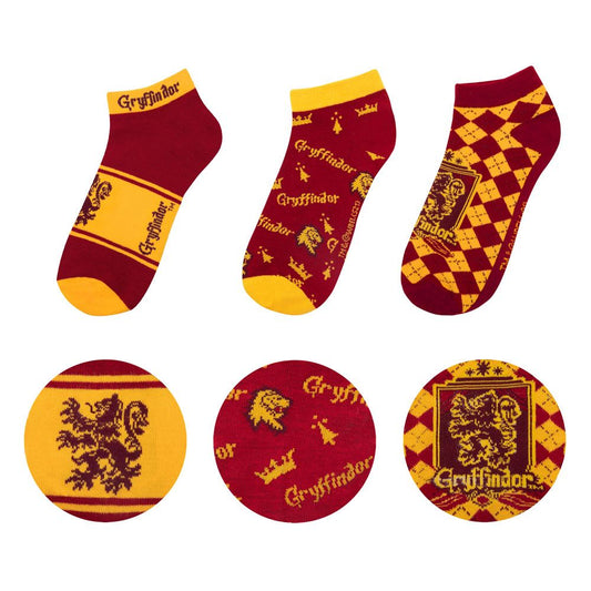 Harry Potter Ankle Socks 3-Pack Gryffindor P044674