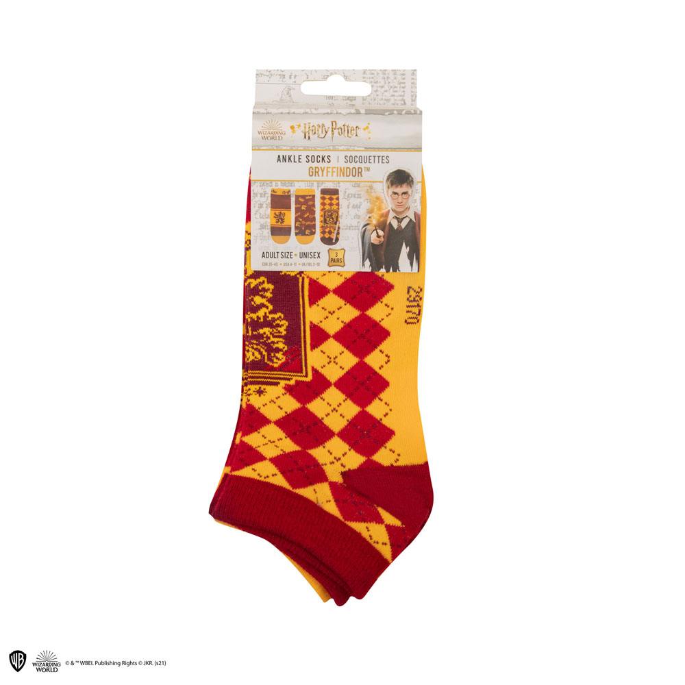 Harry Potter Ankle Socks 3-Pack Gryffindor P044674