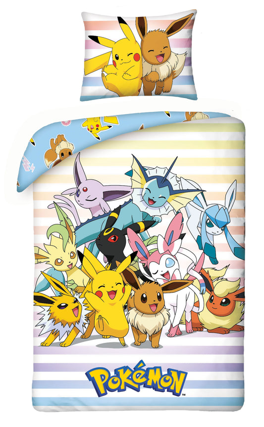 Pokemon Duvet Set Pikachu, Eevee & Friends 135 x 200 cm / 80 x 80 cm