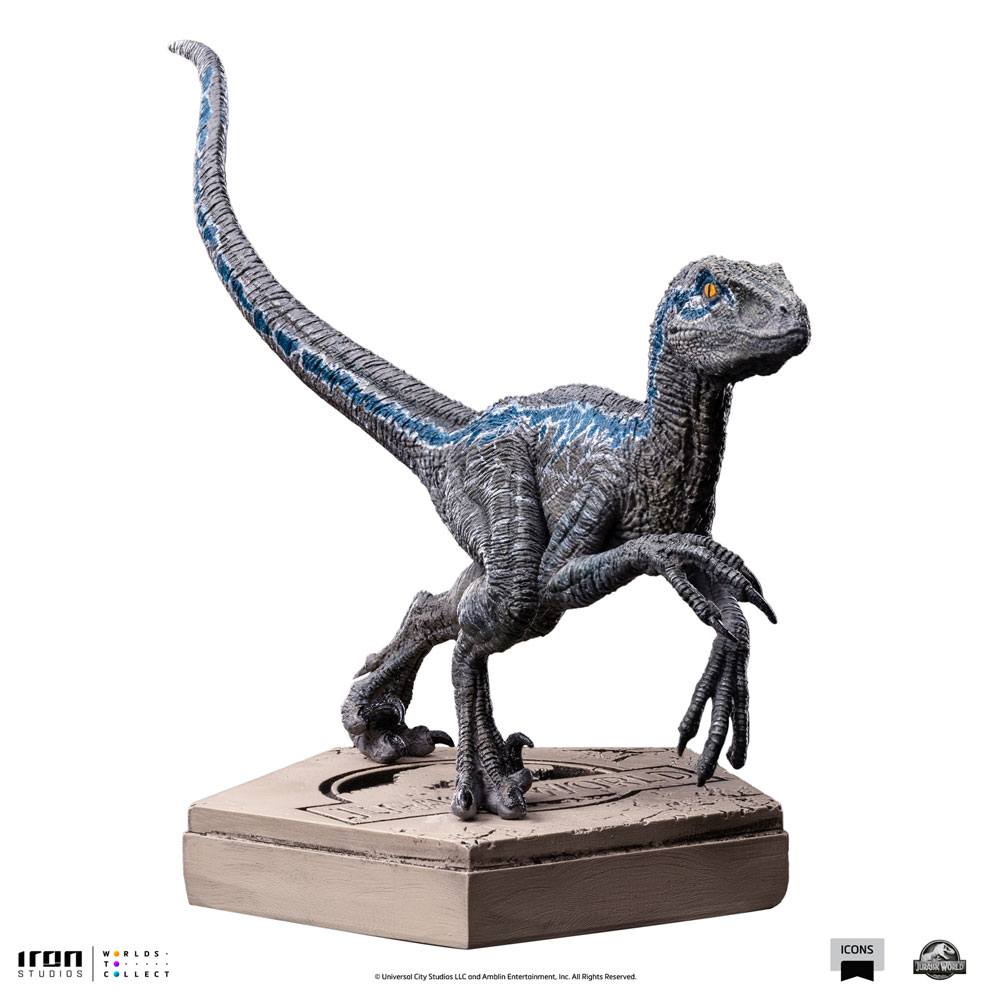 Jurassic World Icons Statue Velociraptor Blue 9 cm P045137