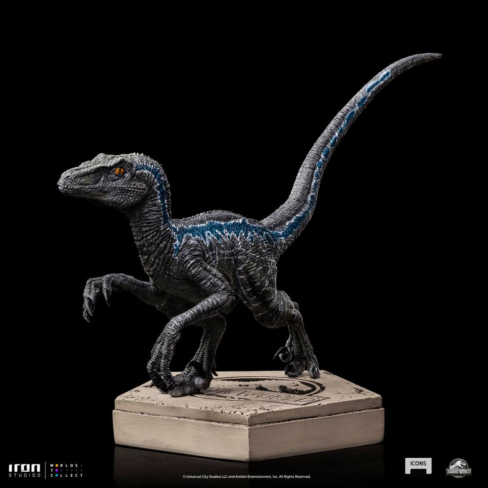 Jurassic World Icons Statue Velociraptor Blue 9 cm P045137