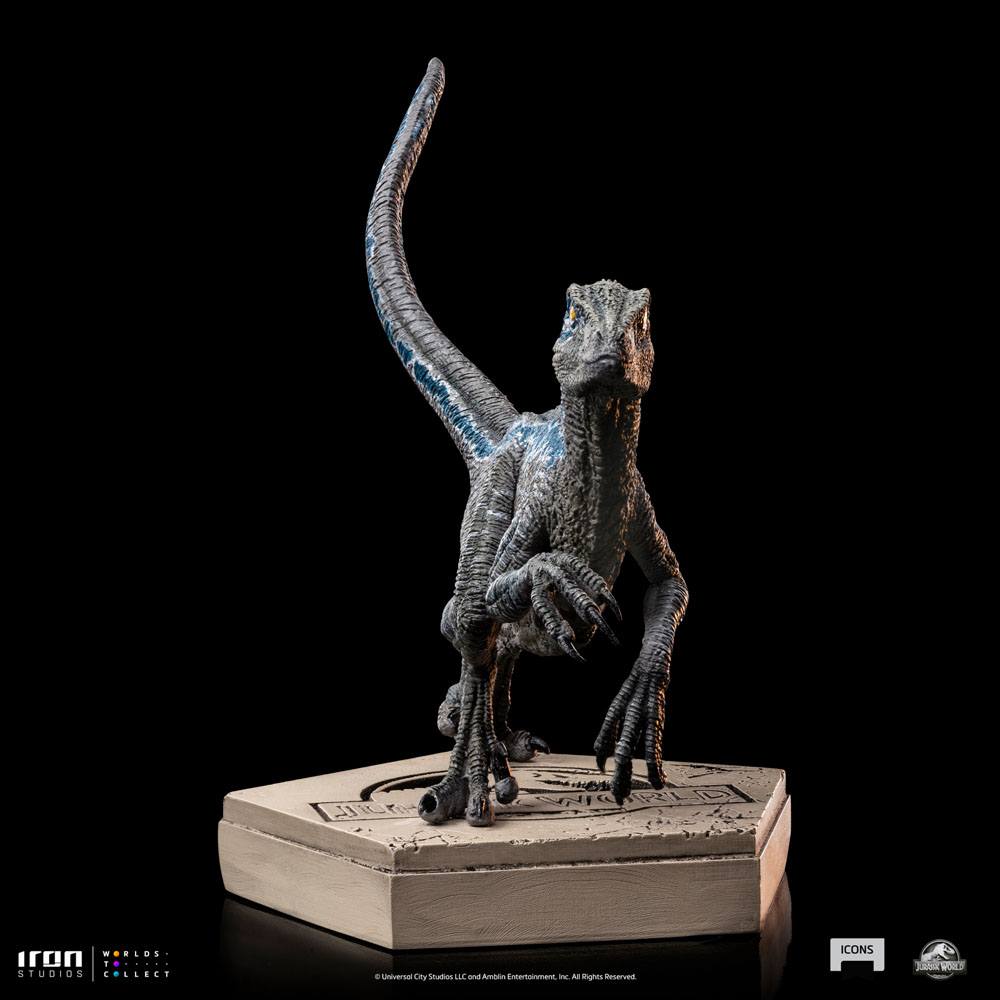 Jurassic World Icons Statue Velociraptor Blue 9 cm P045137