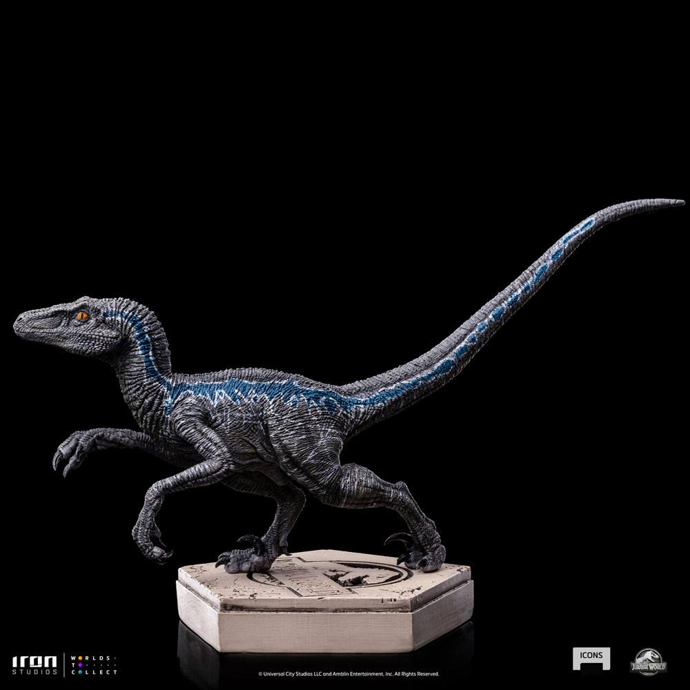 Jurassic World Icons Statue Velociraptor Blue 9 cm P045137