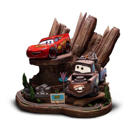Cars Deluxe Art Scale Statue 1/10 Lightning Mcqueen & Tow Mater 31 cm P045251
