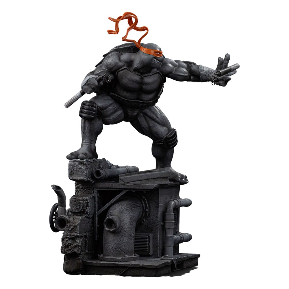 Teenage Mutant Ninja Turtles Art Scale Statue 1/10 Michelangelo Black and White Variant 26 cm heo exclusive P066348