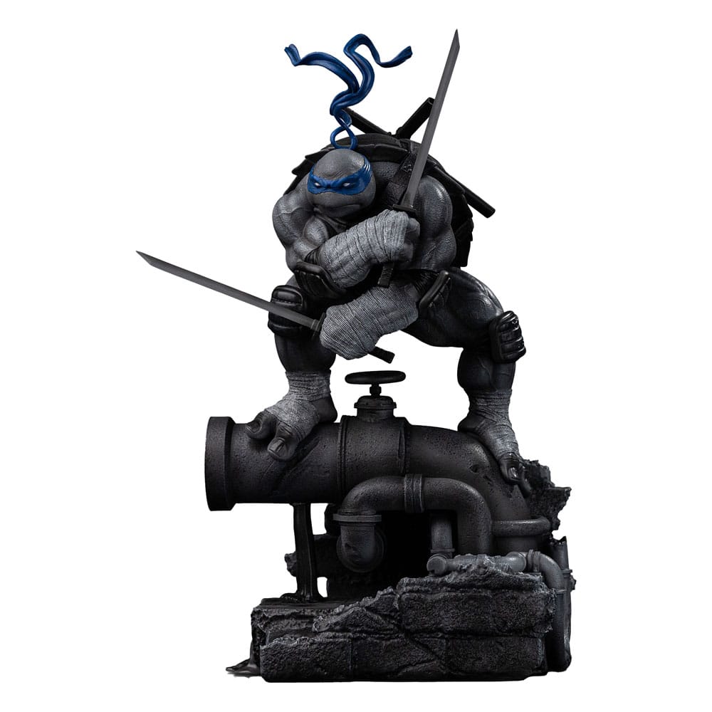 Teenage Mutant Ninja Turtles Art Scale Statue 1/10 Leonardo Black and White Variant 26 cm heo exclusive P066351