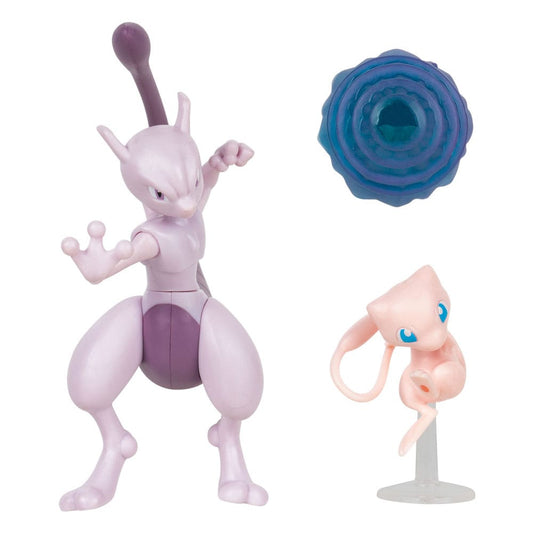 Pokemon Figure 2-Pack Mewtwo 10 cm & Mew 5 cm