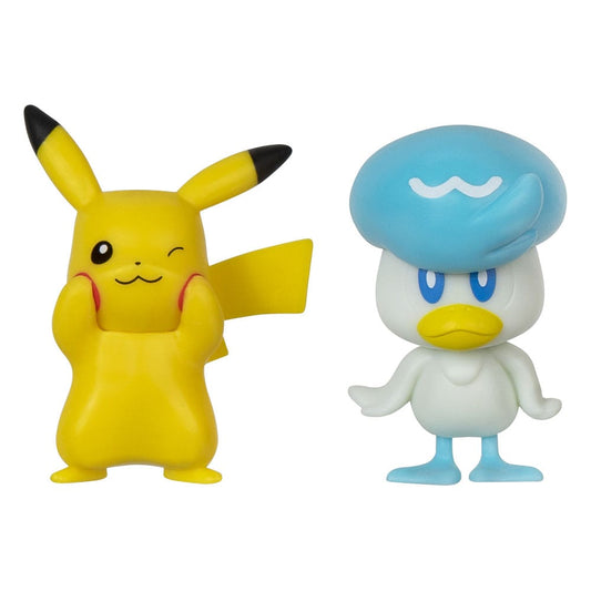 Pokemon Gen IX Battle Figure Pack Mini Figure 2-Pack Pikachu & Quaxly 5 cm
