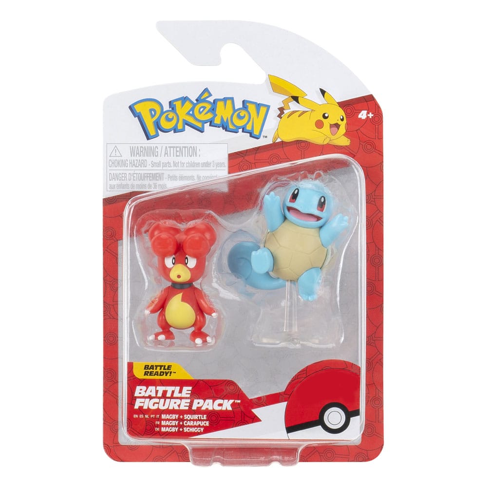 Pokemon Battle Figure Set Figure 2-Pack Magby & Squirtle #5