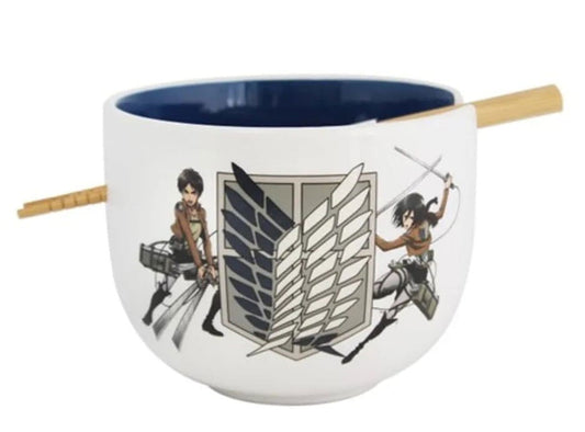Attack on Titan Ramen Bowl with Chopsticks Survey Corps 414 ml P045811