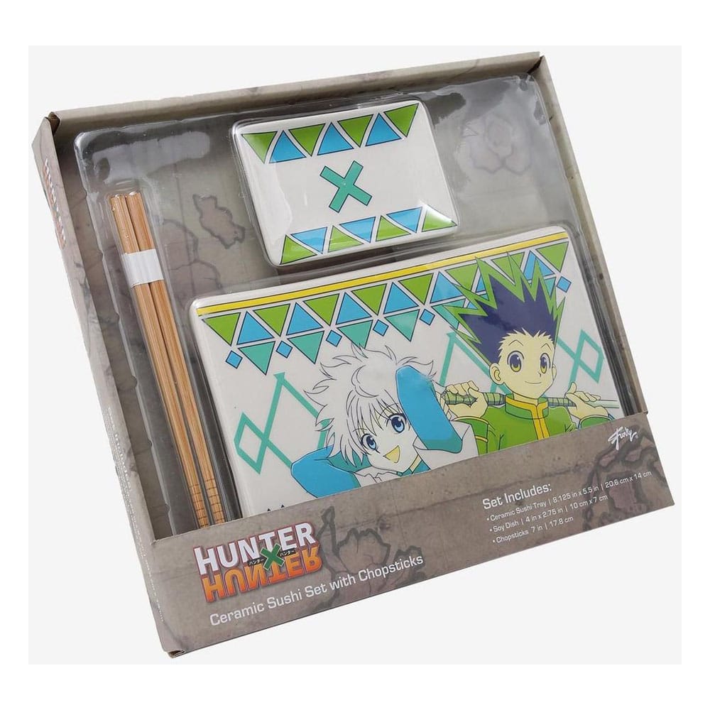 Hunter x Hunter Ceramic Sushi Set with Chopsticks Gon & Killua P045830