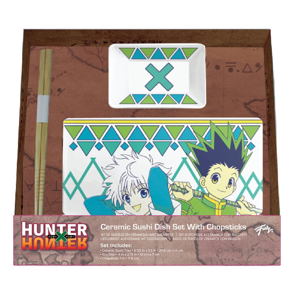 Hunter x Hunter Ceramic Sushi Set with Chopsticks Gon & Killua P045830