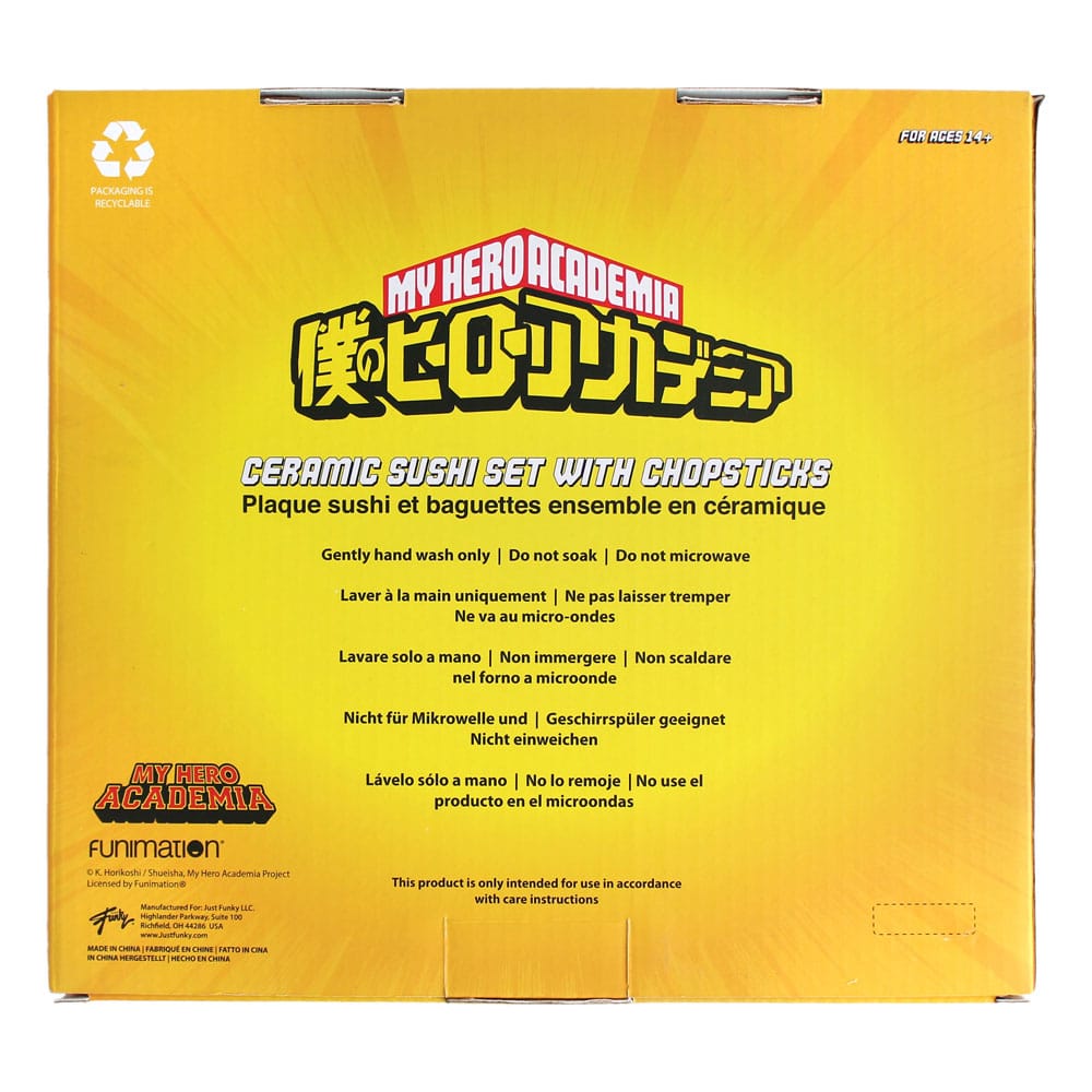 My Hero Academia Ceramic Sushi Set with Chopsticks UA P045834