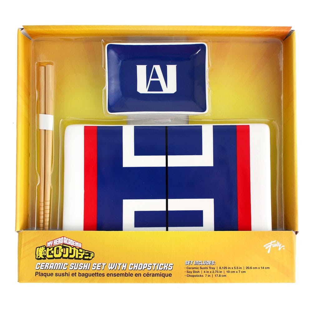 My Hero Academia Ceramic Sushi Set with Chopsticks UA P045834