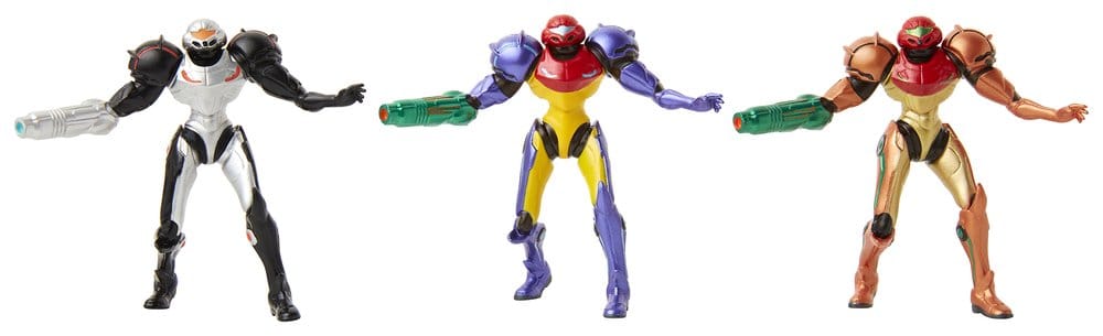 World of Nintendo Metroid Mini Figure 3-Pack Chozo Power Suits 6 cm P071294
