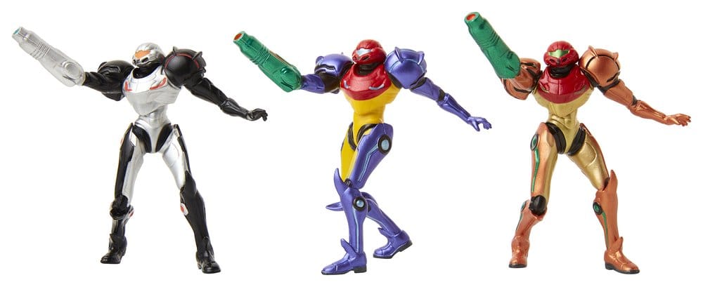 World of Nintendo Metroid Mini Figure 3-Pack Chozo Power Suits 6 cm P071294
