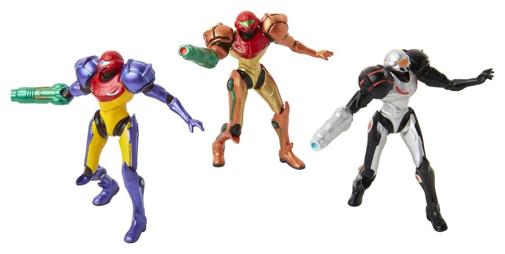 World of Nintendo Metroid Mini Figure 3-Pack Chozo Power Suits 6 cm P071294