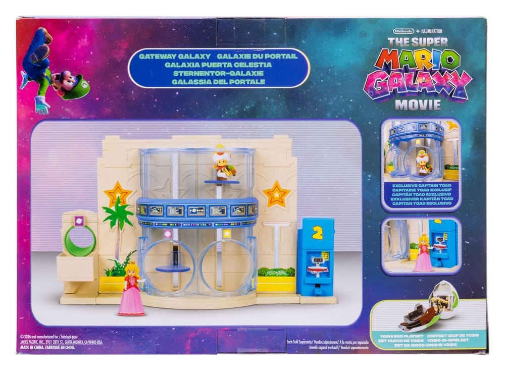 The Super Mario Galaxy Movie Diorama with 2 Mini Figures Gateway Galaxy P074130