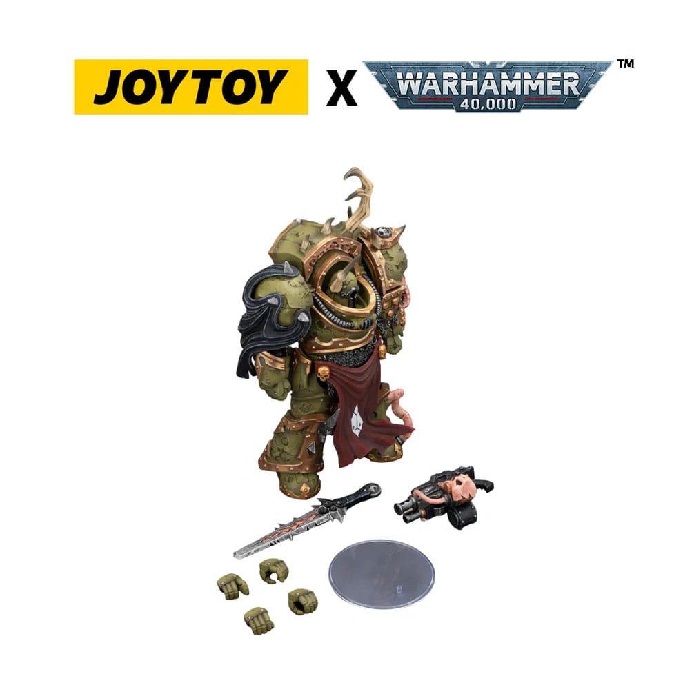 Warhammer 40,000 Action Figure Death Guard Blightlord Terminator 3 with Combi-bolter and Bubotic Blade 14 cm P069132