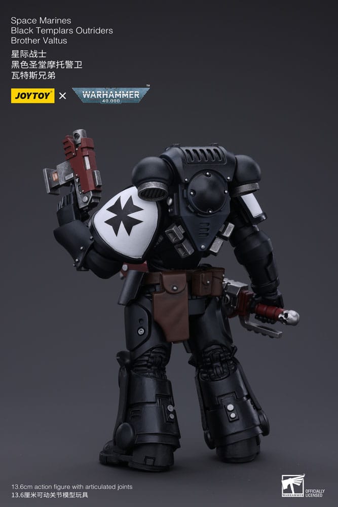 Warhammer 40k Action Figure 1/18 Space Marines Black Templars Outriders Brother Valtus 14 cm P046490