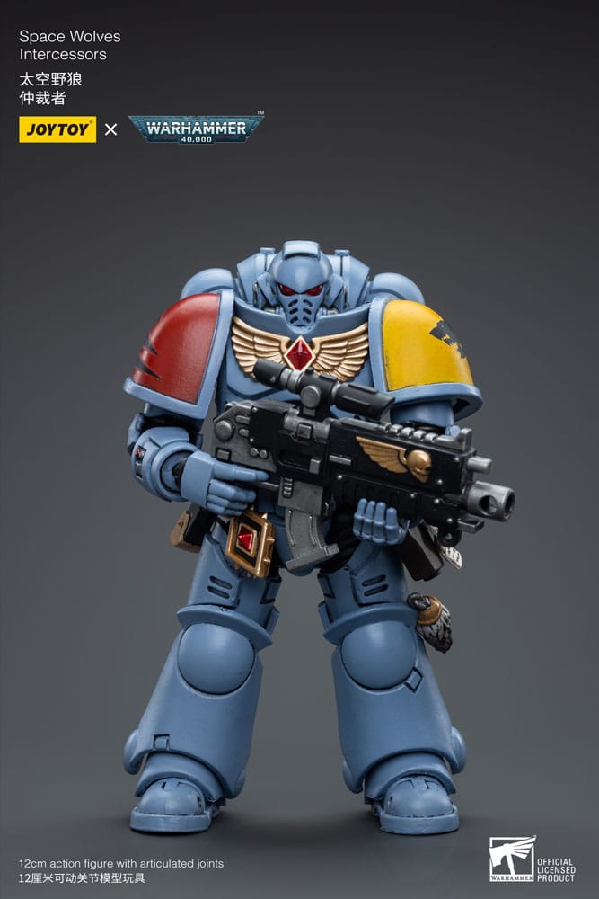 WARHAMMER 40K ACTION FIGURE 1/18 SPACE WOLVES INTERCESSORS 12 CM