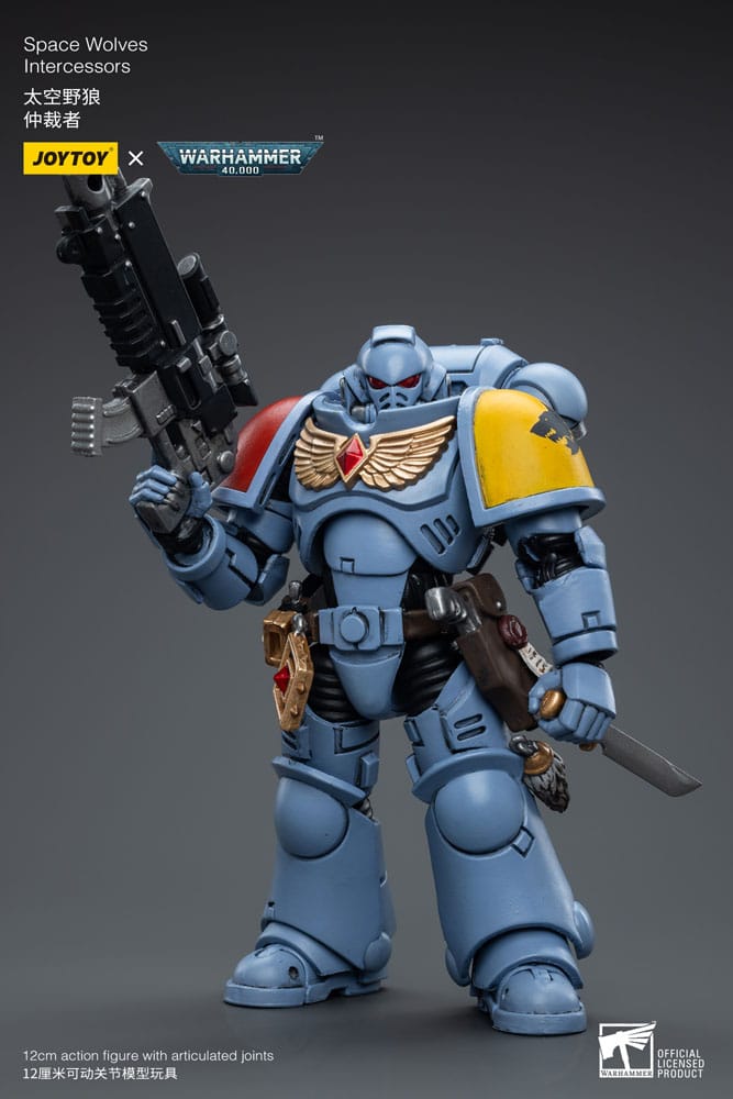 WARHAMMER 40K ACTION FIGURE 1/18 SPACE WOLVES INTERCESSORS 12 CM