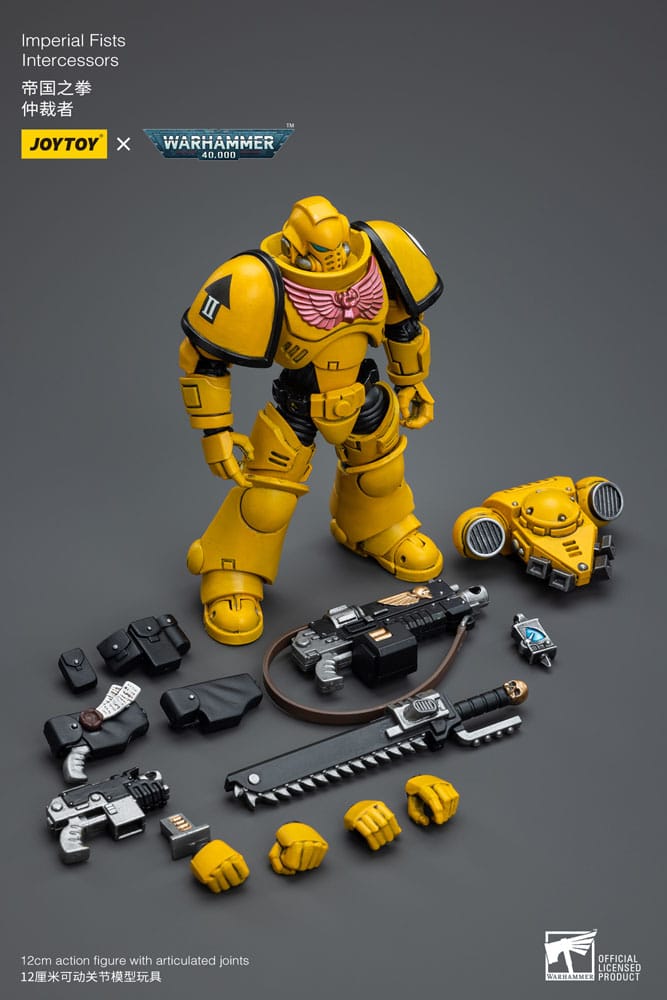 WARHAMMER 40K ACTION FIGURE 1/18 IMPERIAL FISTS INTERCESSORS 12 CM