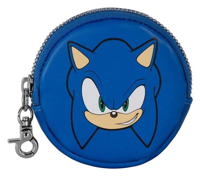 Sonic - The Hedgehog Face-Cookie Coin Purse SEGA Blue P071348