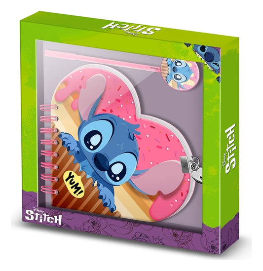 Lilo & Stitch Heart Diary & Pen Gift Set Muffin Pink P071541