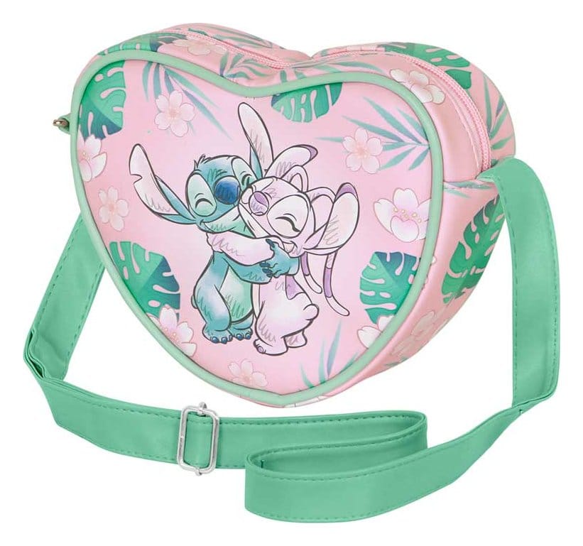 Lilo & Stitch Casual Heart Crossbody Bag Hug Pink P071543