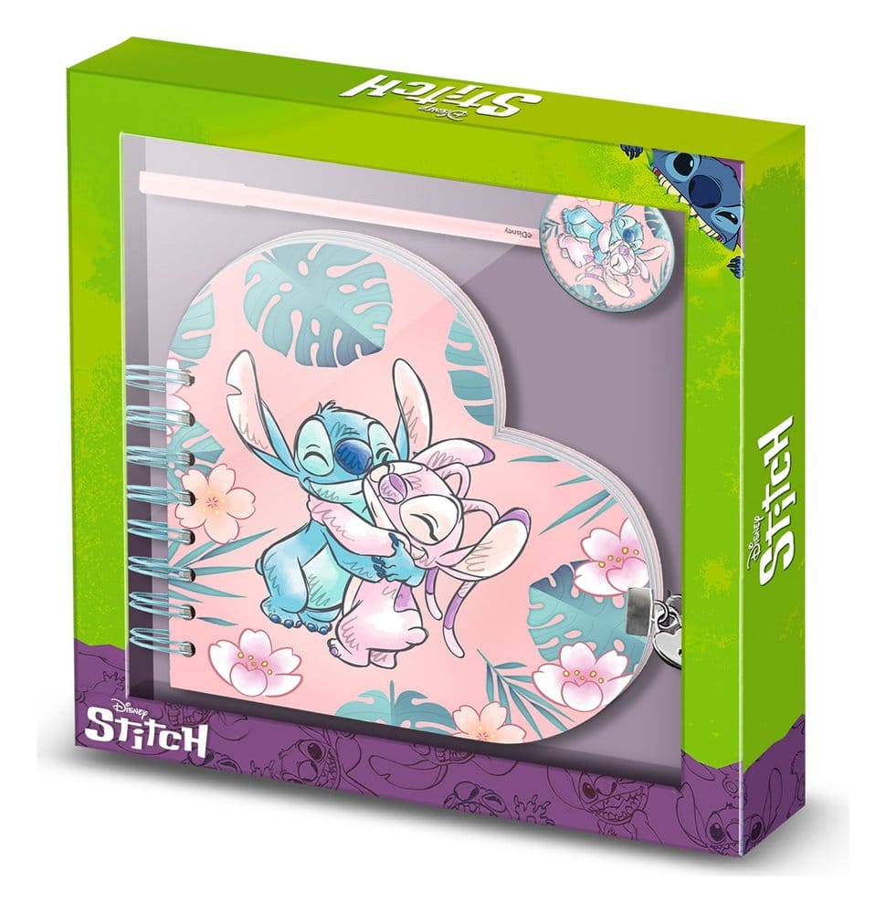 Lilo & Stitch Heart Diary & Pen Gift Set Hug Pink P071544