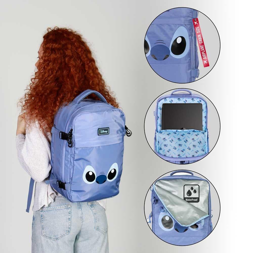 Lilo & Stitch Mercury Underseat Cabin Bag Backpack Face Blue P066581
