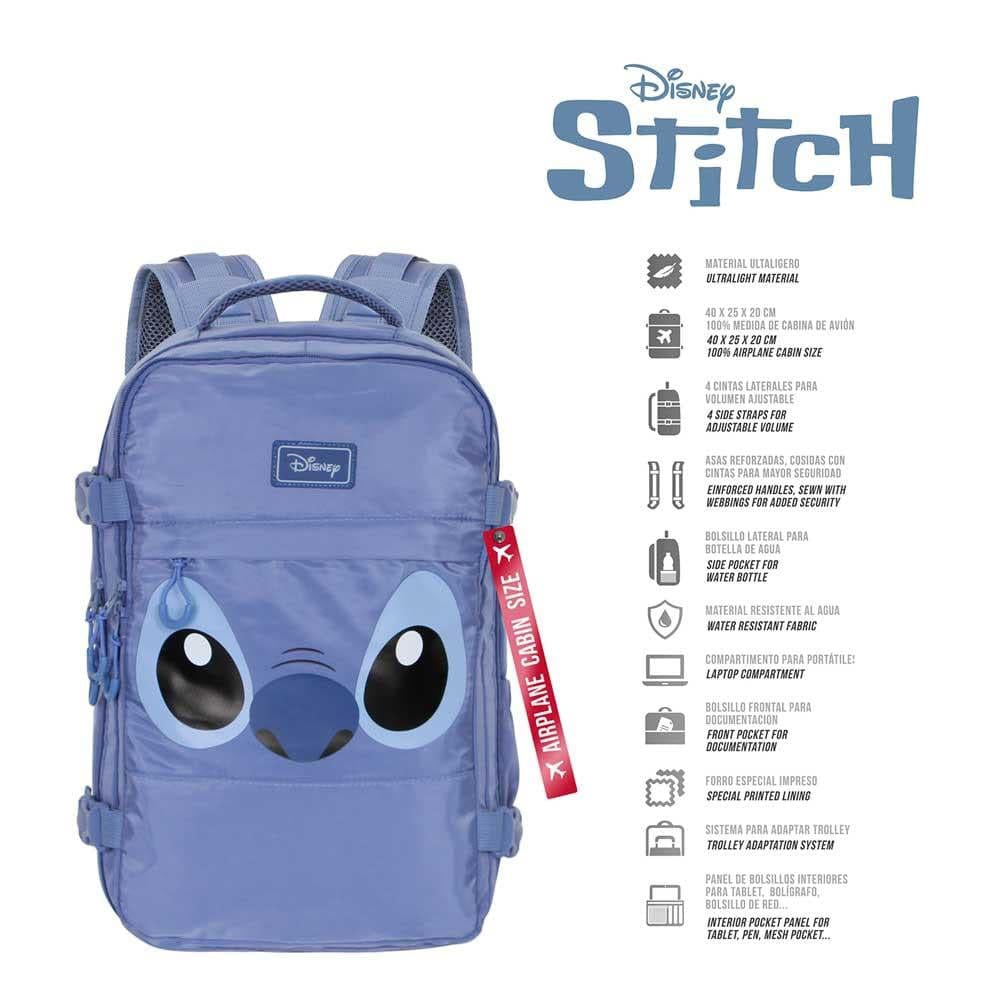 Lilo & Stitch Mercury Underseat Cabin Bag Backpack Face Blue P066581