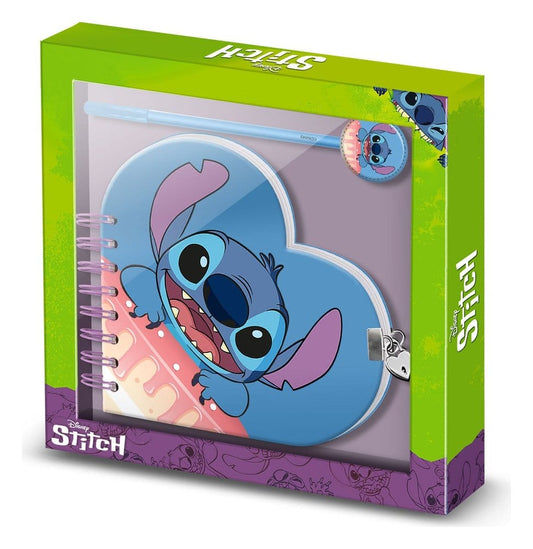 Lilo & Stitch Heart Diary & Pen Gift Set Cake Blue P071559