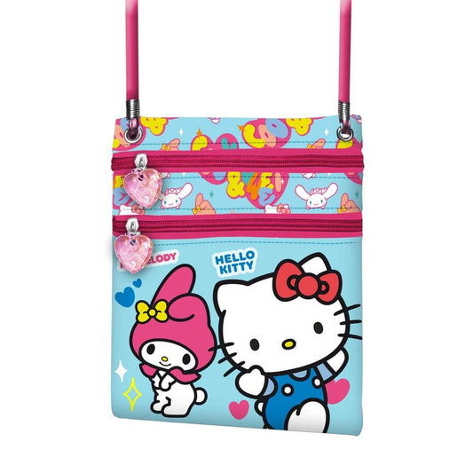 Sanrio Action Vertical Crossbody Bag Hello Kitty Friendship Blue P071423